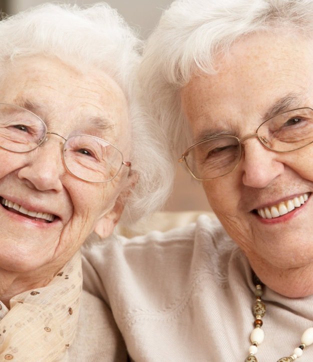 2 elder woman smiling